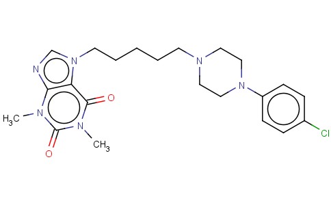 1H-PURINE-2,6-DIONE, 3,7-DIHYDRO-7-(5-(4-(4-CHLOROPHENYL)-1-PIPERAZINY L)PENTYL)-1,3-DIMETHYL-